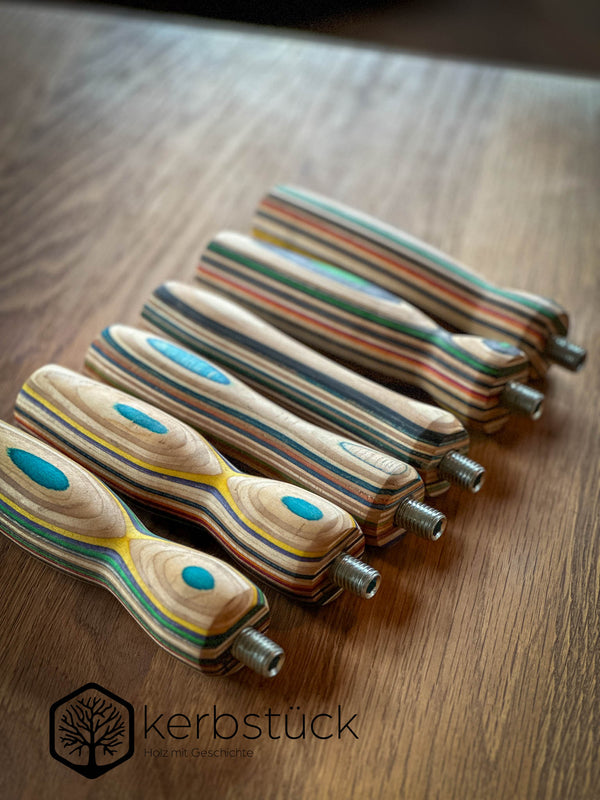 Griffe für Siebträger aus alten Skateboards